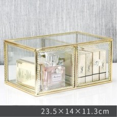 미니화장대 화장품 정리함 방진 메이크업 대용량 데스크탑 보관함 향수 립스틱 브러시 홀더 보석 상자